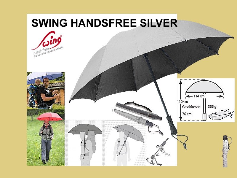 Deštník SWING HandsFree SILVER UV Protection