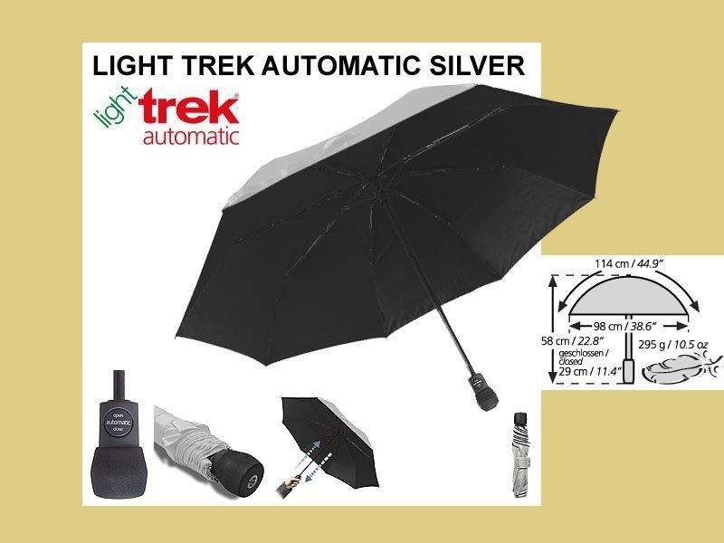 Deštník LIGHT TREK AUTOMATIC silver UV protection